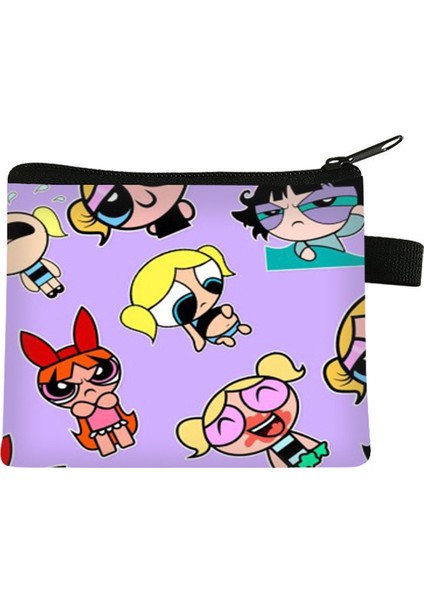 Powerpuff Girls Bozuk Para Cüzdanı Çocuk Kart Tutucu Ortaokul Öğrencisi Saklama Çantası (Yurt Dışından)