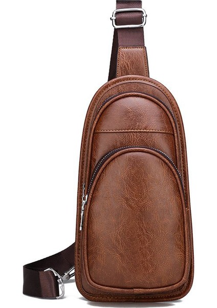 Erkek Göğüs Çantası Omuz Çantası Crossbody Sırt Çantası Cebi (Yurt Dışından)