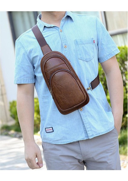 Erkek Göğüs Çantası Omuz Çantası Crossbody Sırt Çantası Cebi (Yurt Dışından) fiyatları