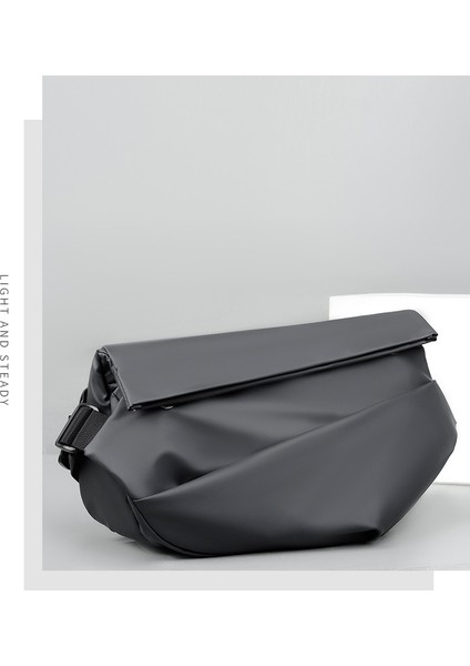 Erkek Göğüs Çantası Düz Renk Omuz Çantası Çok Fonksiyonlu Crossbody Çanta Göğüs Çantası (Yurt Dışından)