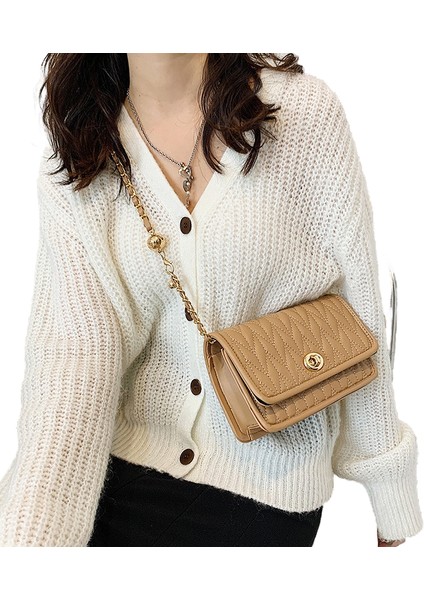 Zincir Küçük Çanta Kadın Küçük Kare Çanta Omuz Crossbody Çanta (Yurt Dışından) modelleri