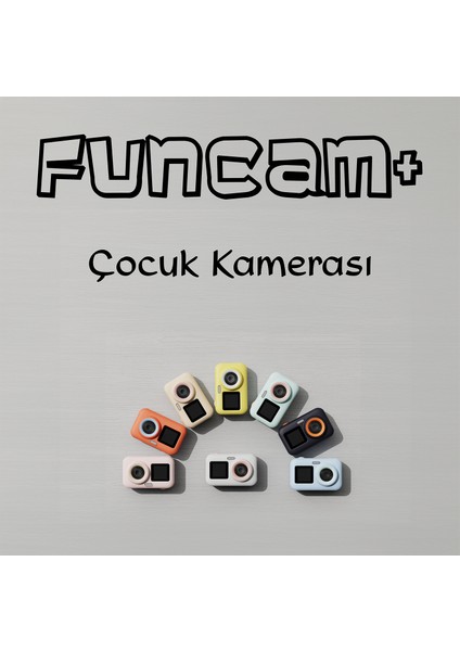 FunCam+ Dual Screen H.264 Çocuklar için Fotoğraf Makinesi FullHD 1080p 44MP 2.4” + 1.3" Çift Ekran 650mAh Turuncu fiyatları