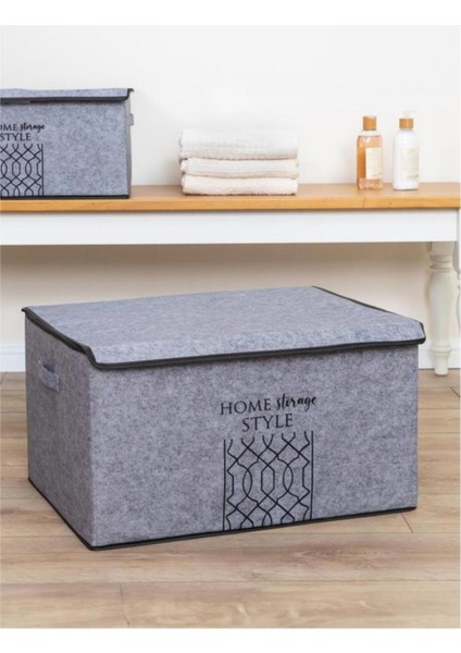 Keçe Kapaklı Maxi Hurç Kutu, Çok Amaçlı Düzenleyici Organizer Sandık 47X37X24 cm - 105840 fiyatları