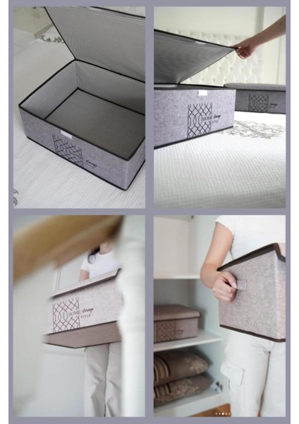 Keçe Kapaklı Maxi Hurç Kutu, Çok Amaçlı Düzenleyici Organizer Sandık 47X37X24 cm - 105840 modelleri