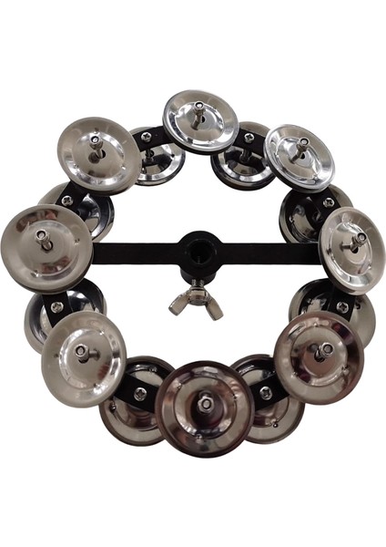 Hi Hat Tef Çift Sıralı Metal Shaker ile El Düzenlenen Perküsyon Müzik Ritim Tef Parti Topluluğu Çocuklar Yetişkinler Için Konser Bandı (Yurt Dışından)