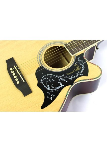 1 Adet 40 41 Inç Solak Halk Gitar Pickguards Accs Seti Siyah (Yurt Dışından)
