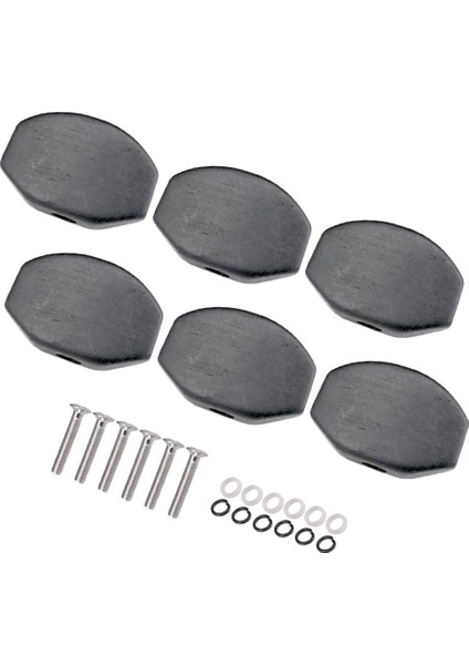 Evrensel Ahşap Peg Kafası Düğmeleri Değiştirmeleri, 6'lı Paket (Yurt Dışından)