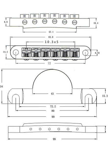 Scooter Eyer Abr - Gitar Için Köprü Kuyruk Parçası Köprüsü, (Yurt Dışından) fiyatları