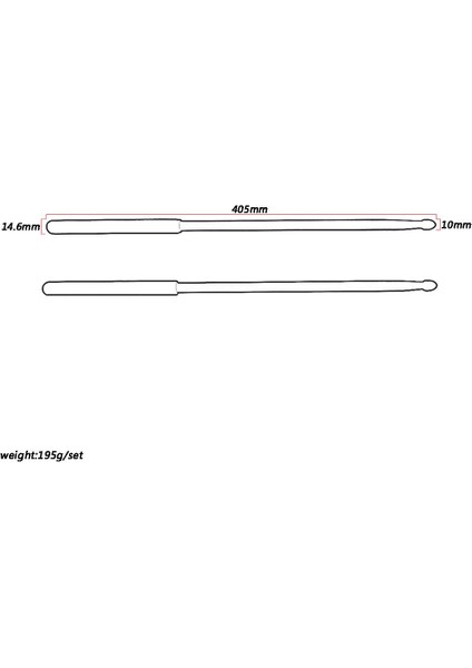 2'li Paket 5A Davul Tokmaklar Çubuklar Drumstic 405MM Kırmızı (Yurt Dışından)