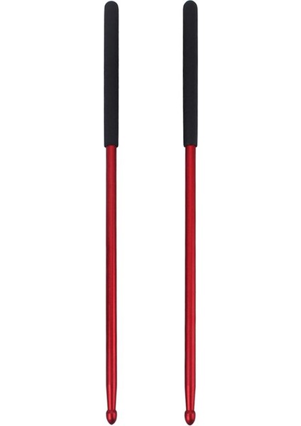 2'li Paket 5A Davul Tokmaklar Çubuklar Drumstic 405MM Kırmızı (Yurt Dışından)