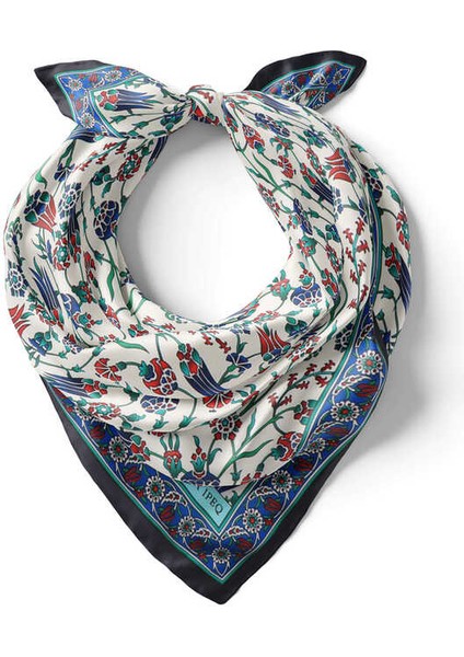 Lacivert Lale Desen Ipeksi Mendil fiyatları