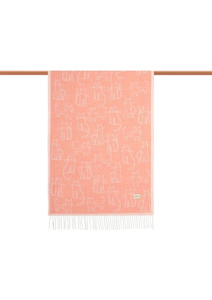 Somon Kedi Desen Kışlık Şal modelleri