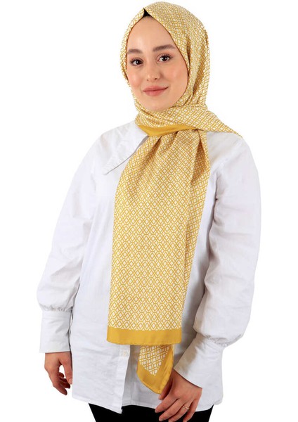 Asit Yeşil Petek Desen Twill Ipek Şal modelleri