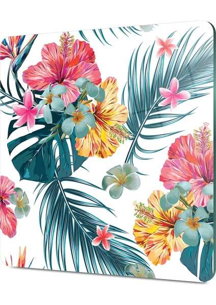 Cam Kesme Tahtası Kare Karışık Çiçek Desenli 30X30 cm fırsatları