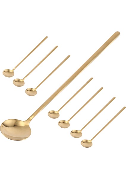 8pcs 6.7 Inç Kahve Kaşıkları, Karıştırma Kaşıkları, Çay Kaşıkları Uzun Saplı, Altın Çay Kaşıkları, Altın Kaşıklar, Buzlu Çay Kaşıkları (Yurt Dışından) modelleri