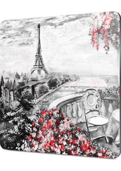 Cam Kesme Tahtası Kare Love Paris Desenli 30X30 cm fırsatları