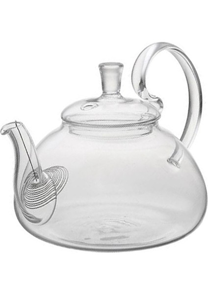 650ML Isıya Dayanıklı Yüksek Saplı Çiçek Kahve Cam Çay Potu Çiçek Açan Cam Çaydanlık Süzgeçli (Yurt Dışından)