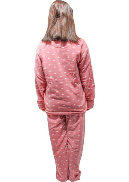 Kadın Uzun Kol Traşlı Polar Uyku Bandı Hediyeli Battal Pijama Takımı fırsatları