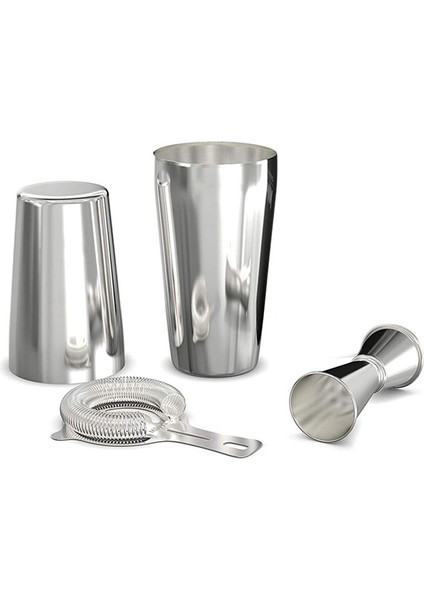Kokteyl Shaker Seti: Profesyonel Boston Shaker, Kokteyl Süzgeci ve Jigger Seti. Harika Kokteyl Karıştırma Deneyimi Için 4 Parça Premium Paslanmaz Çelik Bar Malzemeleri (Yurt Dışından)