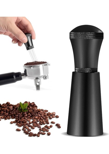 Alaşımlı Kahve Dağıtıcı Karıştırıcılar, Standlı, 0.3mm Kalın Paslanmaz Çelik 7 Iğneler Aracı Espresso Dağıtım Siyah (Yurt Dışından)