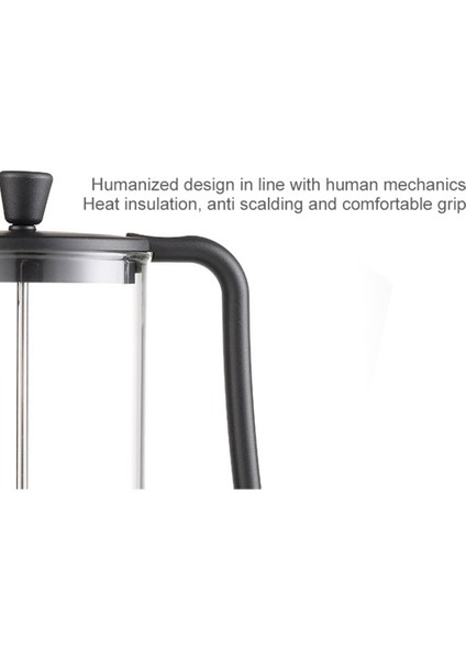 1000 ml 1l Ev El Yumruk Pot Basit Basınçlı Kap Kahve Demleme Potu Fransız Filtre Çay Bira Cezve (Yurt Dışından)