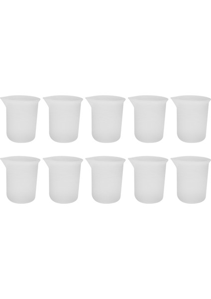 10 Adet Silikon Ölçüm Kapları 100 ml Silikon Kaplar Yapışmaz Karıştırma Kapları Dıy Tutkal Araçları Bardak El Yapımı Zanaat Için (Yurt Dışından)