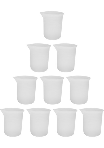 10 Adet Silikon Ölçüm Kapları 100 ml Silikon Kaplar Yapışmaz Karıştırma Kapları Dıy Tutkal Araçları Bardak El Yapımı Zanaat Için (Yurt Dışından)