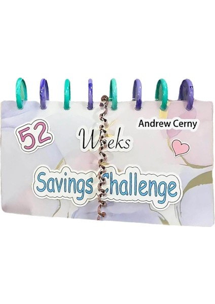 Tasarruf Bağlayıcı Planlayıcısı 52 Hafta Tasarruf Mücadelesi Nakit Zarflı Yeniden Kullanılabilir Bütçe Kitabı Kitap Zarfı (Yurt Dışından)