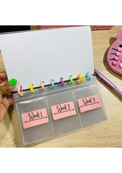 Tasarruf Bağlayıcı Planlayıcısı 52 Hafta Tasarruf Mücadelesi Nakit Zarflı Yeniden Kullanılabilir Bütçe Kitabı Kitap Zarfı (Yurt Dışından) fırsatları