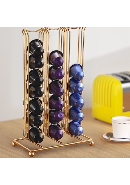 Nespresso Kahve Kapsülleri Için 42 Bardak Döner Raf Kahve Kapsül Standı Organizasyon Tutucu Kapsül Depolama Rafı (Yurt Dışından)