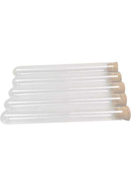 50 Adet 20X150MM 30ML Plastik Mantarlı Test Tüpü, Şeffaf Düğün Iyilik Hediye Tüp Paketi Tüp (Yurt Dışından)