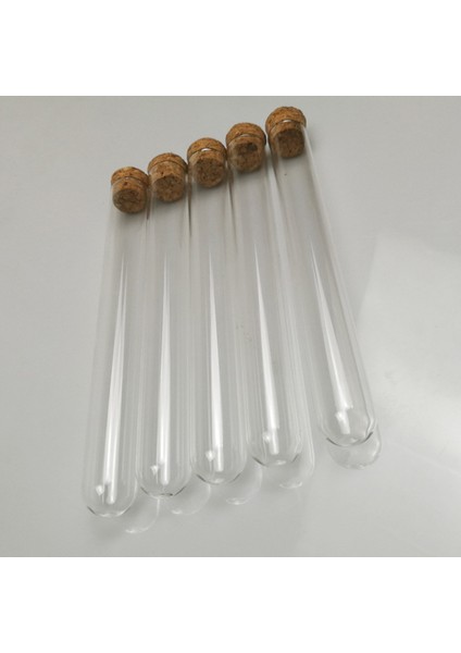 50 Adet 20X150MM 30ML Plastik Mantarlı Test Tüpü, Şeffaf Düğün Iyilik Hediye Tüp Paketi Tüp (Yurt Dışından)