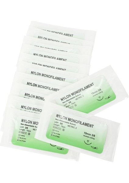 12 Adet/takım Iğne Dikiş Naylon Monofilament Iplik Dikiş Uygulama Seti 3/0 (Yurt Dışından) modelleri