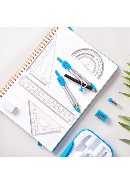 Geometri Seti 10 Adet Matematik Malzemeleri Seti, Pusula, Iletki, Cetvel, Silgi, Kurşun Kalem Vb. Dahil, Çizim ve Ölçüm Için (Yurt Dışından) indirimleri