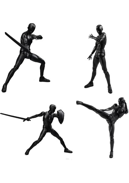 Aksiyon Figürleri Pvc Model Kutu Çizimli Sanatçılar Için Figür Modelleri (Kadın+Erkek,siyah) (Yurt Dışından) fırsatları