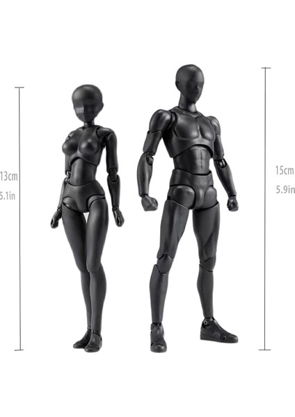 Aksiyon Figürleri Pvc Model Kutu Çizimli Sanatçılar Için Figür Modelleri (Kadın+Erkek,siyah) (Yurt Dışından) indirimleri