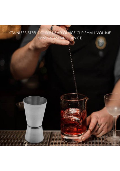 Çift Bardak Dağıtıcı Paslanmaz Çelik Ölçü Alkol Kokteyl Bar Bistro 40 / 20CC (Yurt Dışından)