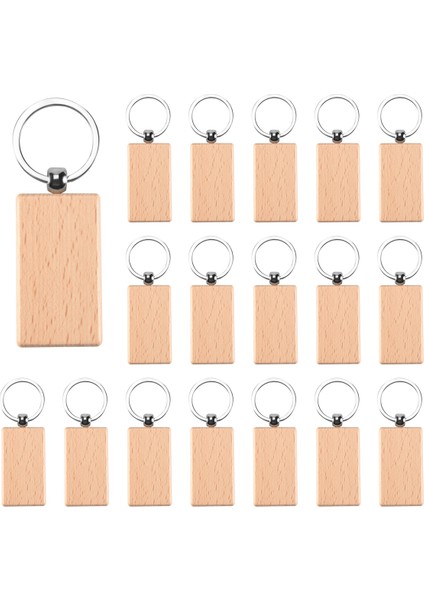 20 Adet Boş Ahşap Anahtarlık Diy Ahşap Anahtarlıklar Anahtar Etiketleri Hediyeler Sarı Dikdörtgen (Yurt Dışından) fiyatları