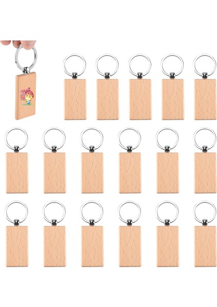 20 Adet Boş Ahşap Anahtarlık Diy Ahşap Anahtarlıklar Anahtar Etiketleri Hediyeler Sarı Dikdörtgen (Yurt Dışından) modelleri