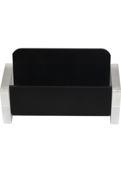 Akrilik Masaüstü Kartvizitlik Ekran Masası Için Zarif Ofis Kartvizit Standı Siyah (Yurt Dışından)