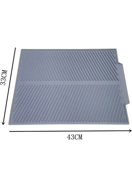 Drenaj Rafı Silikon Bulaşık Damlalıklı Tepsi Büyük Lavabo Kurutma Rafı Tezgah Organizatör Kurutma Rafı Yemekleri Sofra Gri (Yurt Dışından) modelleri