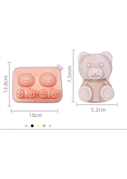 Teddy Bear Şekilli Buz Küpü Kalıp Silikon Viski Büyük Buz Tepsisi Kapaklı 2023 Mutfak Ev Serin Yaz (Yurt Dışından) modelleri