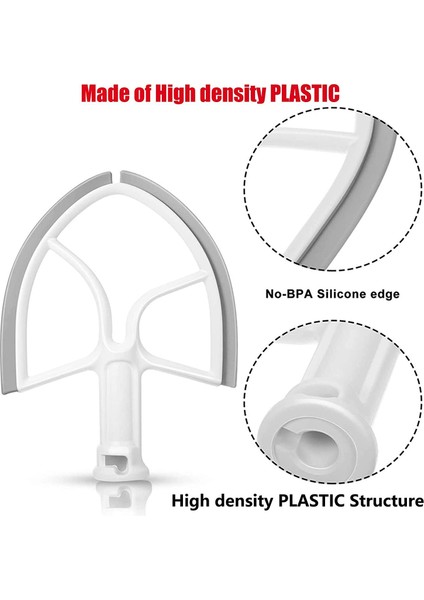 5qt Düz Çırpıcı Kitchenaid Tezgah Mikseri Kase Kazıyıcı, Kürek Değiştirme Asseccories EKLERI-K4SS 5K5SS 5 & 500 1 Adet (Yurt Dışından) fiyatları