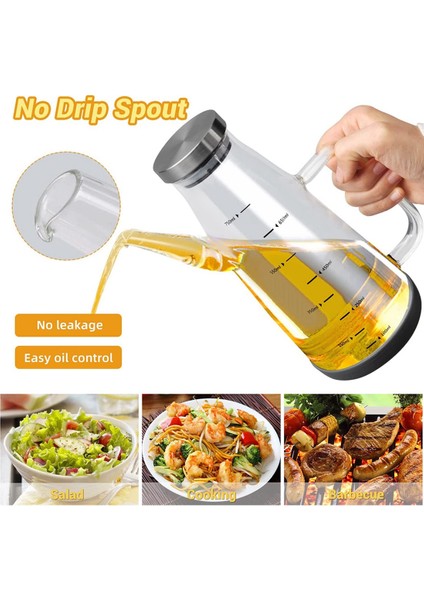 Pişirme Için Büyük Yüksek Borosilikat Cam Yağ Şişesi, Kaymaz Silikon Tabanlı 25FLOZ Yağ ve Sirke Dispenseri Şişesi (Yurt Dışından) fırsatları