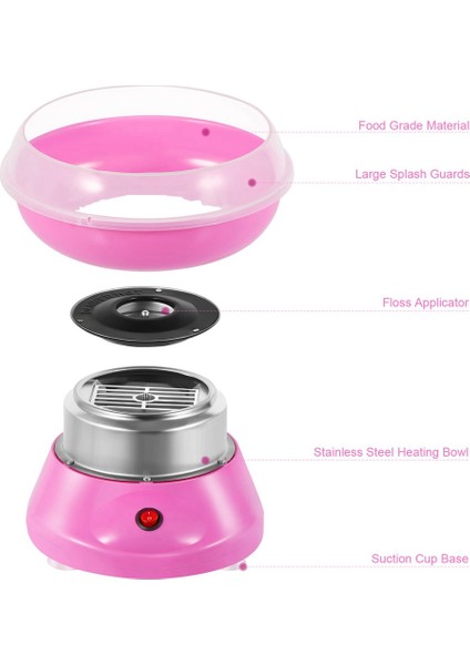 Çocuklar Için Pamuk Şeker Makinesi, Ev Çocuk Partisi Için Sıçramaya Dayanıklı Plakalı Mini Elektrikli Pamuk Şeker Makinesi, Ab Tak (Yurt Dışından) fırsatları