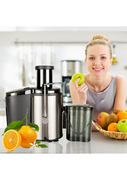 Meyve Sıkacağı Makinesi, Bütün Meyve ve Sebzeler Için 2,6 Inç Geniş Ağızlı 800W Meyve Sıkacağı, 2 Hız Ayarlı Ab Fişi (Yurt Dışından)