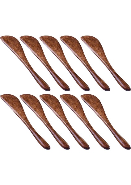 10 Paket Ahşap Tereyağı Bıçağı, 6 Inç Baharat Bıçakları Ahşap Süper Kullanışlı Mutfak Eşyaları Jöle Serpme Makinesi (Yurt Dışından)