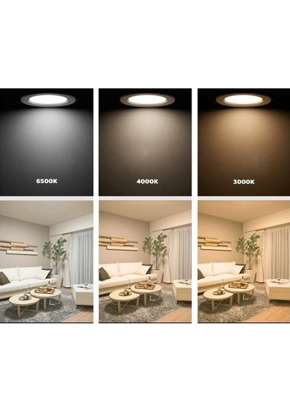 15W Sıva Altı Yuvarlak Panel 3200K Günışığı Işık Hs 1004 indirimleri