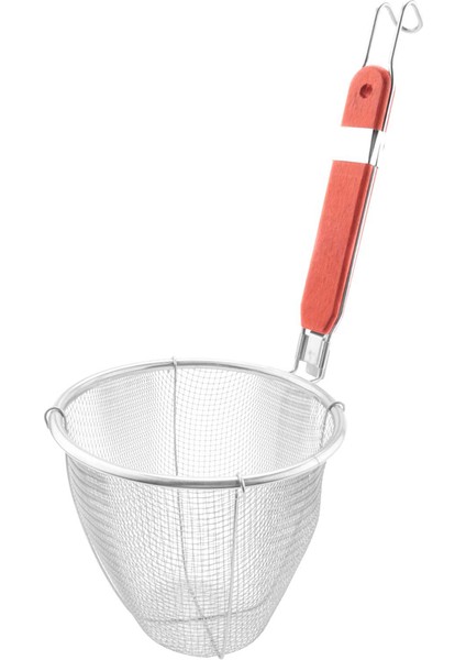 Ahşap Saplı Paslanmaz Çelik Mutfak Gereçleri Köfte Erişte Örgü Süzgeç 5.3 "x 4.9" (Yurt Dışından)