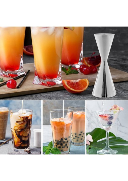 Paslanmaz Çelik Ölçü Fincan Çift Kafa Bar Parti Şarap Kokteyl Shaker Jigger 60 ml (Yurt Dışından)